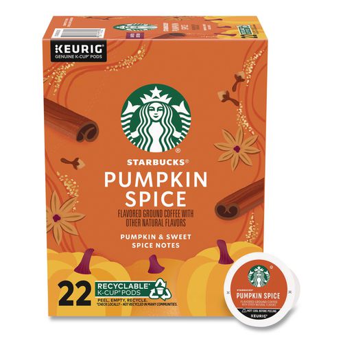 Image of StarbucksÂ® Pumpkin Spice Coffee K-Cup, 22/Box