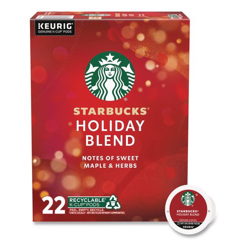 Image of Starbucks® 12412029 Holiday Blend K-Cup, 22/Box
