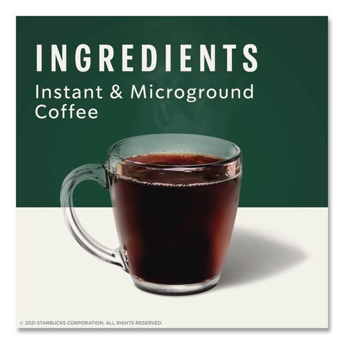 Image of Starbucks® 12407838 VIA Ready Brew Coffee, 0.11 oz, Italian Roast, 8/Pack, 12 Packs/Carton
