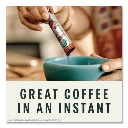 Image of Starbucks® VIA Ready Brew Coffee, 0.11 oz, Italian Roast, 8 Packets/Bag, 12 Bags/Carton