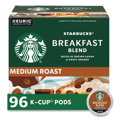 Image of Starbucks® 12433992 Breakfast Blend Coffee K-Cups, 96/carton