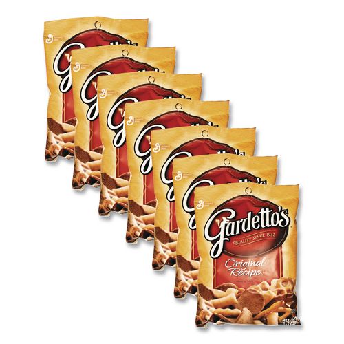 Image of General Mills GEM14868 Gardetto's Snack Mix, Original Flavor, 5.5 Oz Bag, 7/box