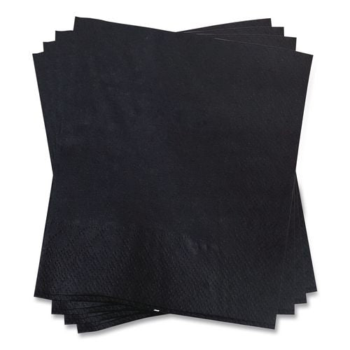 Image of GEN 1401 Cocktail Napkins, 1-Ply, 9 x 9, Black, 4,000/Carton