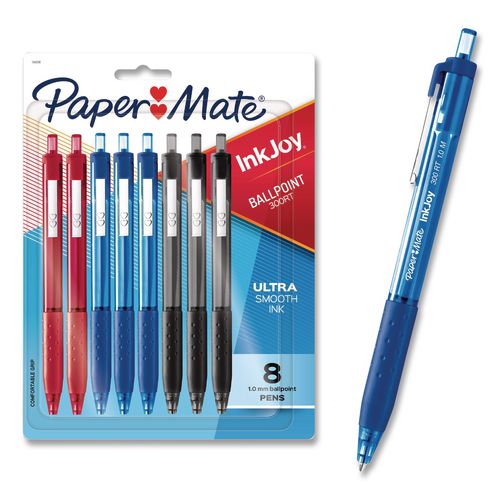 Image of Paper Mate® 1945918 InkJoy 300RT Ballpoint Pen, Retractable, Medium 1 mm, Assorted Ink and Barrel Colors, 8/Pack
