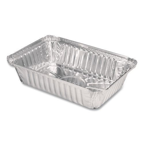 Image of HFA® 206230 Aluminum Oblong Pan, 2.25 lb, 5.94 x 8.44 x 1.81, Silver, 500/Carton