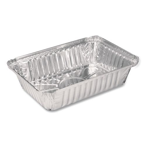 Image of HFA® 2061-30-500 Aluminum Oblong Pan, Shallow, 1.5 lb, 6 x 8.59 x 1.25, Silver, 500/Carton