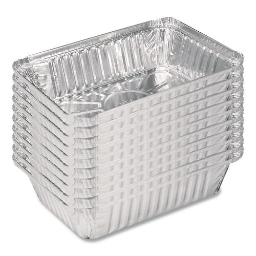 Image of HFA® 2060-30-500 Aluminum Oblong Pan, 1.5 lb, 5.13 x 7.06 x 1.69, Silver, 500/Carton