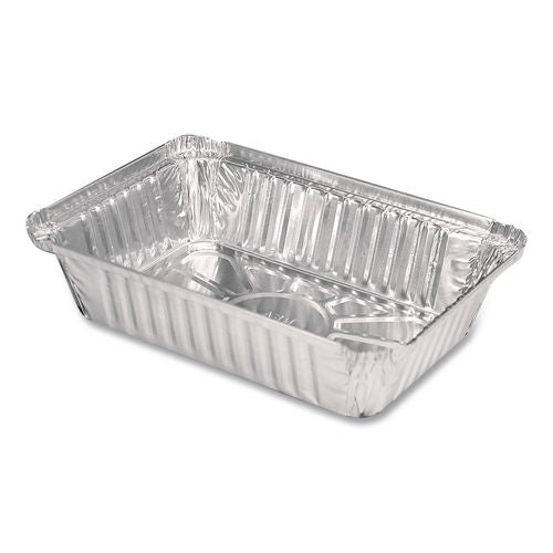 Image of HFA® 2060-30-500 Aluminum Oblong Pan, 1.5 lb, 5.13 x 7.06 x 1.69, Silver, 500/Carton