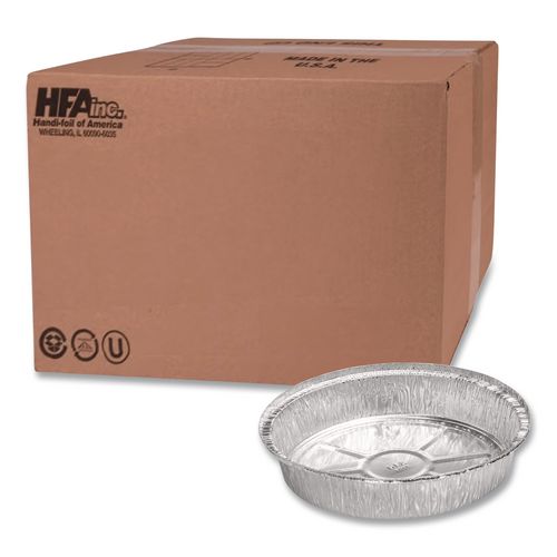 Image of HFA® HFA 204700 Round Aluminum Container, 24 oz., 7" Diameter, Silver, 500/Carton