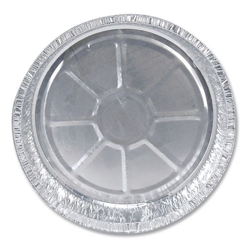Image of HFA® HFA 204600 Round Aluminum Container, 48 oz, 9" Diameter x 1.66" h, Silver, 500/Carton
