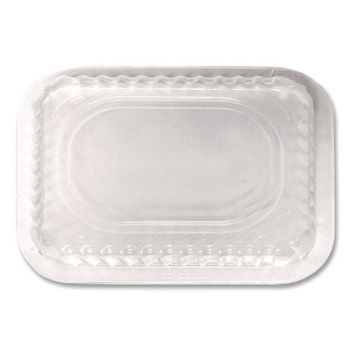 Image of HFA® HFA 2060DL Plastic Dome Lid, Rectangle, Fits 1 lb Oblong Pan 2060, Clear, 500/Carton