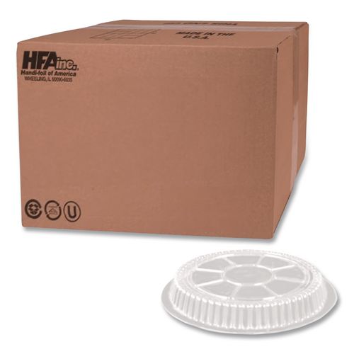 Image of HFA® 2047DL Plastic Dome Lids, Fits Round Pan 2047, 7" Diameter x 0.88" h, Clear, 500/Carton