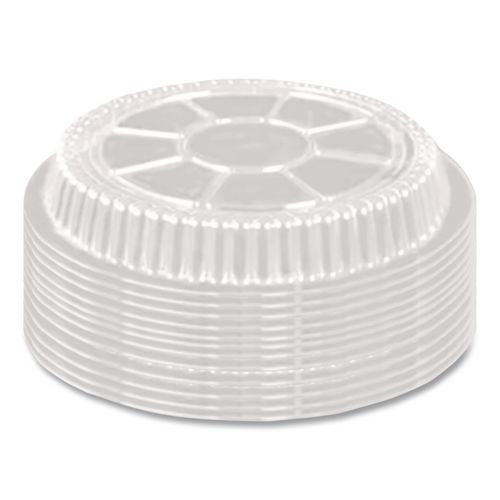Image of HFA® 2047DL Plastic Dome Lids, Fits Round Pan 2047, 7" Diameter x 0.88" h, Clear, 500/Carton
