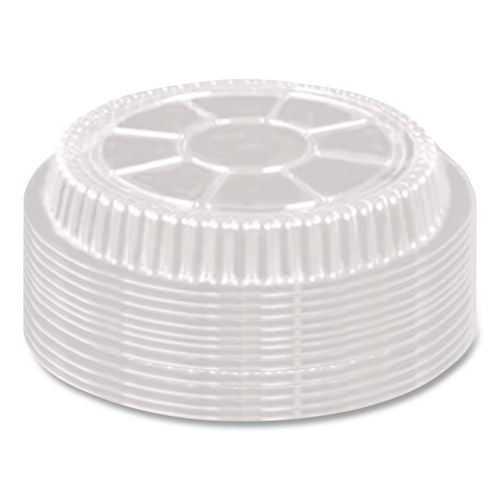 Image of HFA® 2046DL Plastic Dome Lids, Fits Round Pan 2046, 9" Diameter x 0.88" h, Clear, 500/Carton