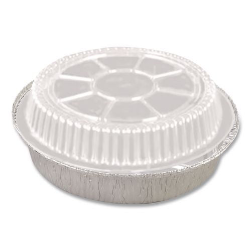 Image of HFA® 2046DL Plastic Dome Lids, Fits Round Pan 2046, 9" Diameter x 0.88" h, Clear, 500/Carton