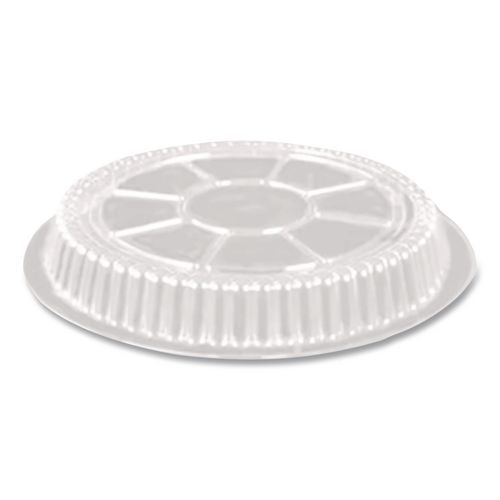 Image of HFA® 2046DL Plastic Dome Lids, Fits Round Pan 2046, 9" Diameter x 0.88" h, Clear, 500/Carton