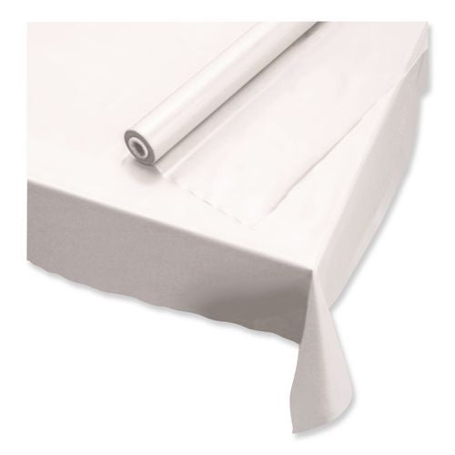 Image of Hoffmaster® 113000 Plastic Roll Tablecover, 40" X 100 Ft, White