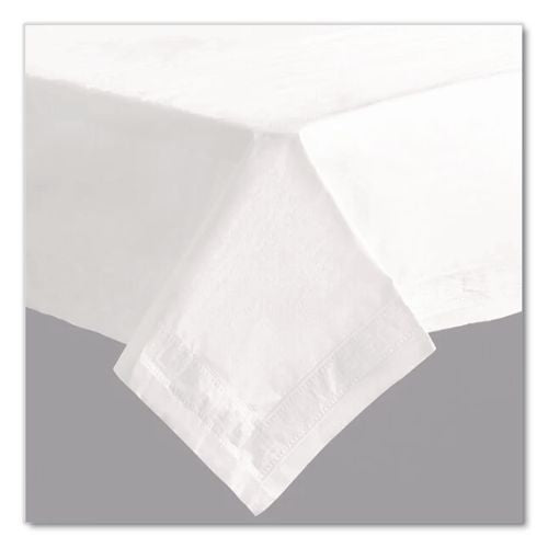 Image of Hoffmaster® 210066 Tissue/poly Tablecovers, 72" X 72", White, 25/carton