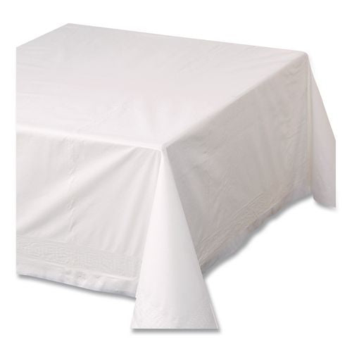 Image of Hoffmaster® 210066 Tissue/poly Tablecovers, 72" X 72", White, 25/carton