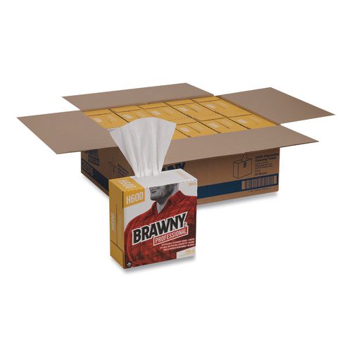 Image of Brawny® Professional 29316 Lightweight Disposable Shop Towels, 9.1 x 12.5, White, 2,000/Carton