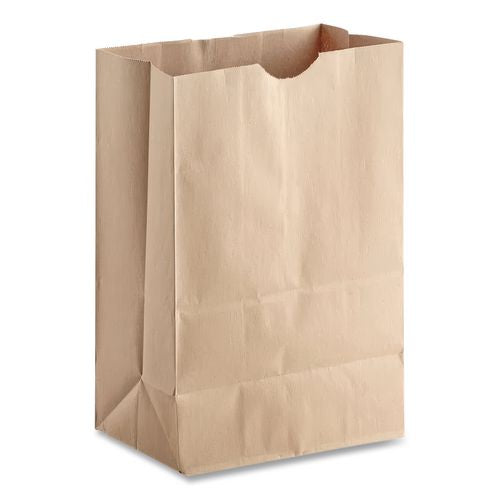 Image of Ross & Wallace Paper Products 110410 Grocery Paper Bags, 1/6 BBL Size, Heavy-Duty, 52# Basis Weight, 12" x 7" x 17", Kraft, 500/Bundle