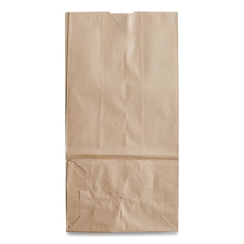 Image of Ross & Wallace Paper Products 130316SP Grocery Paper Bags, 16# Size, Heavy-Duty, 50# Basis Weight, 7.75" x 4.75" x 16", Kraft, 500/Bundle
