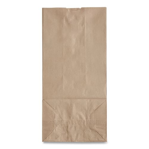 Image of Ross & Wallace Paper Products 130310500SP Grocery Paper Bags, 10# Size, Heavy-Duty, 50# Basis Weight, 7" x 4.38" x 13.75", Kraft, 500/Bundle