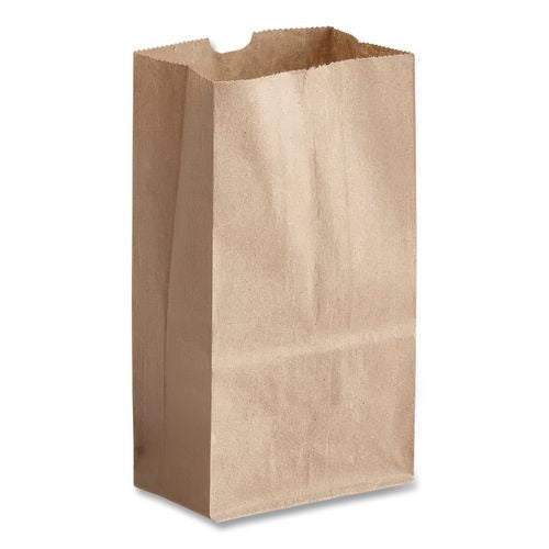 Image of Ross & Wallace Paper Products 100301500PK/BL Grocery Paper Bags, 1# Size, 30# Basis Weight, 3.5" x 2.25" x 6.63", Kraft, 500/Bundle