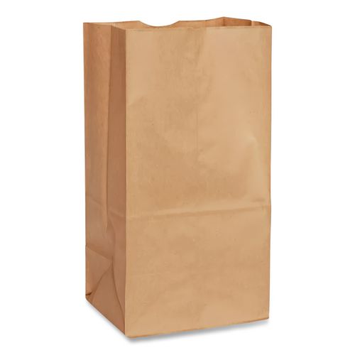 Image of Ross & Wallace Paper Products 100303500PK/BL Grocery Paper Bags, 3# Size, 30# Basis Weight, 4.74" x 2.91" x 8.66", Kraft, 500/Bundle