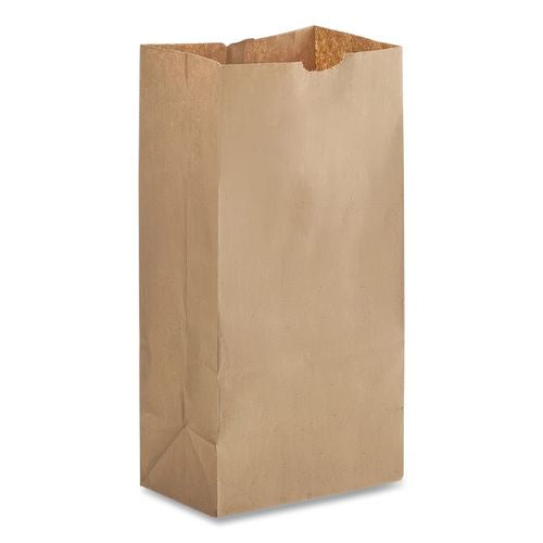 Image of Ross & Wallace Paper Products 100312500PK/BL Grocery Paper Bags, 12# Size, 40# Basis Weight, 7" x 4.38" x 13.75", Kraft, 500/Bundle