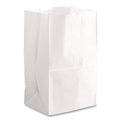 Image of Ross & Wallace Paper Products 120321500PK/BL Grocery Paper Bags, 20# Squat Size, 40# Basis Weight, 8.13" x 5.88" x 12.5", White, 500/Bundle