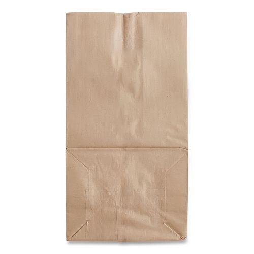 Image of Ross & Wallace Paper Products 130321500PK/BL Grocery Paper Bags, 20# Squat Size, Extra-Heavy-Duty, 60# Basis Weight, 8.13" x 5.88" x 12.5", Kraft, 500/Bundle