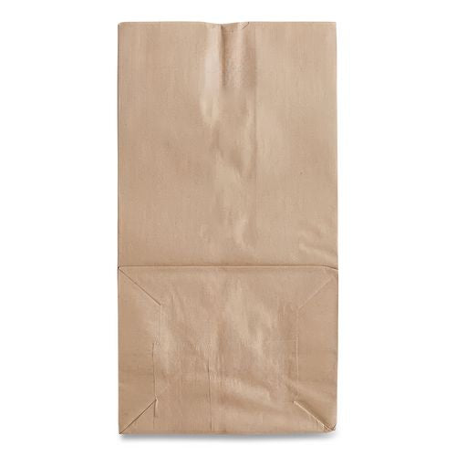 Image of Ross & Wallace Paper Products 130326 Grocery Paper Bags, 25# Squat Size, Extra-Heavy-Duty, 60# Basis Weight, 8.25" x 5.25" x 16.13", Kraft, 500/Bundle