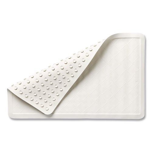 Image of Rubbermaid® Commercial 1982724 Safti-Grip Bath Mats, White Textured Surface, Suction-Cup Backing, 14" x 22.5", 12/Carton