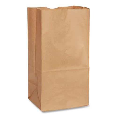 Image of Ross & Wallace Paper Products 130305500PK/BL Grocery Paper Bags, 5# Size, Extra-Heavy-Duty, 50# Basis Weight, 5.25" x 3.38" x 10.94", Kraft, 500/Bundle