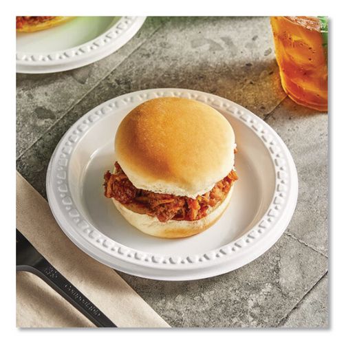 Image of Chinet® 81209 Heavyweight Plastic Plates, 9" Dia, White, 125/pack, 4 Packs/carton