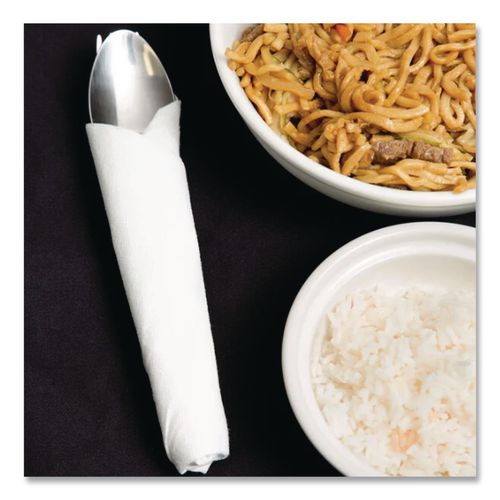 Image of HOSPECO® N-LRVDFBW TASKBrand TopLine Linen Replacement Napkins, 1-Ply White, 16 x 16, 1,000/Carton