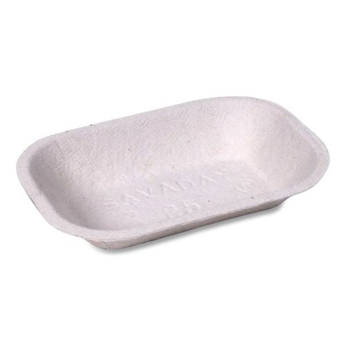 Image of Chinet® 10403 Savaday Molded Fiber Food Tray, 5 x 7, Beige, Paper, 250/Bag, 4 Bags/Carton