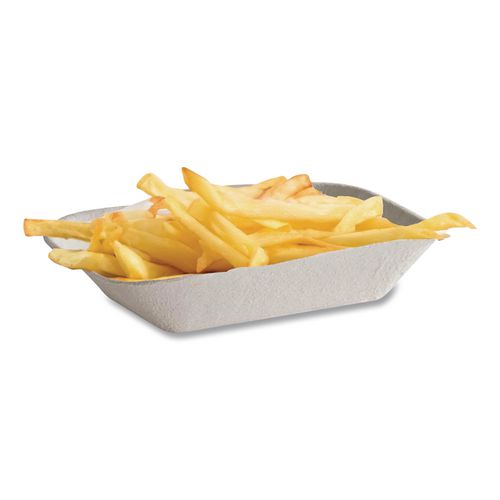 Image of Chinet® 10408 Savaday Molded Fiber Food Tray, 4 x 6, Beige, Paper, 250/Bag, 4 Bags/Carton
