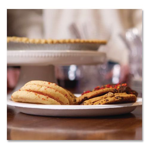 Image of Chinet® 21232 Classic Paper Dinnerware, Plate, 9.75" Dia, White, 125/pack, 4 Packs/carton