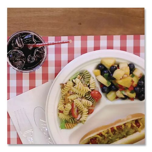 Image of Chinet® 25777 PaperPro Naturals Molded Fiber Dinnerware, Round Plates, 3-Compartment, 10.25" dia, Natural, 125/Pack, 4 Packs/Carton