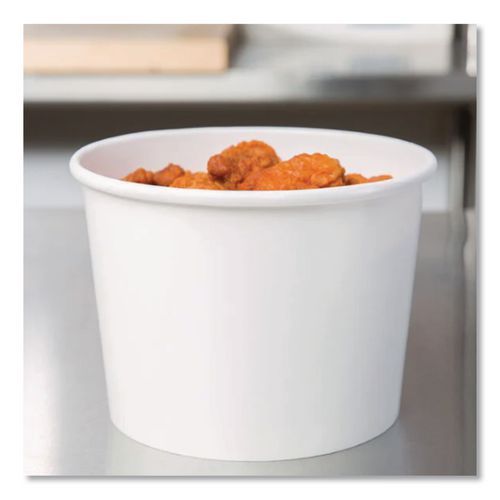 Image of Chinet® 71037 Squat Paper Food Container, 8 oz to 10 oz, White, 50/Pack, 20/Carton