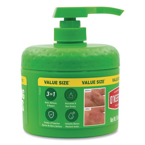 Image of O'Keeffe's® 116639 Working Hands Hand Cream, 10 oz Pump Bottle, Unscented, 2/Carton