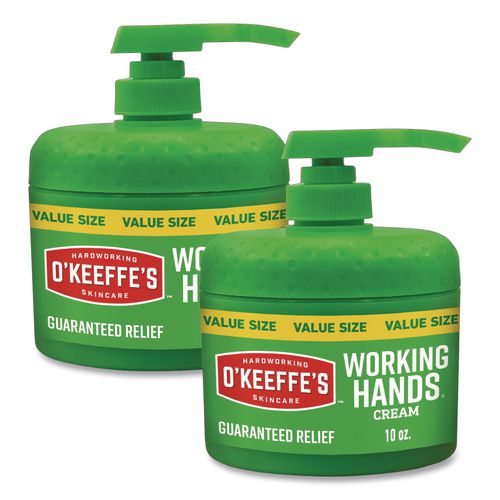 Image of O'Keeffe's® 116639 Working Hands Hand Cream, 10 oz Pump Bottle, Unscented, 2/Carton