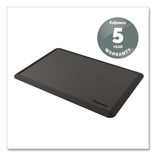 Image of Fellowes® 8707002 Anti-Fatigue Wellness Mat, Rectangular, Black Surface, 36" x 24"