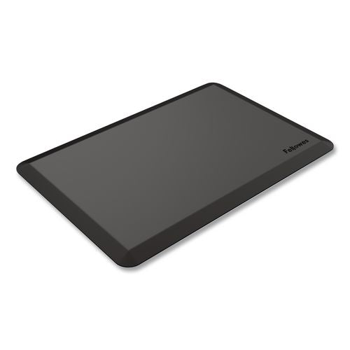 Image of Fellowes® 8707002 Anti-Fatigue Wellness Mat, Rectangular, Black Surface, 36" x 24"
