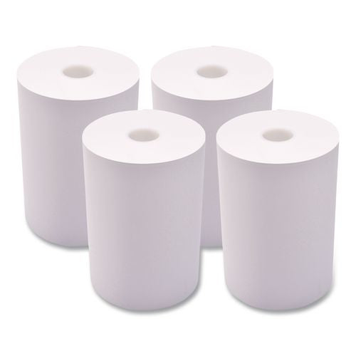 Image of Iconex 9074-2242 Impact Bond Paper Rolls, 1-Ply, 3.25" X 243 Ft, White, 4/pack