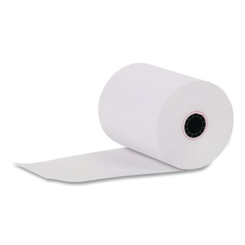 Image of Iconex 9074-2242 Impact Bond Paper Rolls, 1-Ply, 3.25" X 243 Ft, White, 4/pack