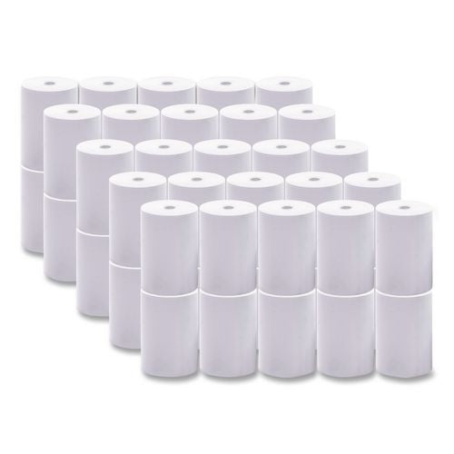 Image of Iconex Direct Thermal Printing Paper Rolls, 0.45" Core, 2.25" X 85 Ft, White, 50/carton