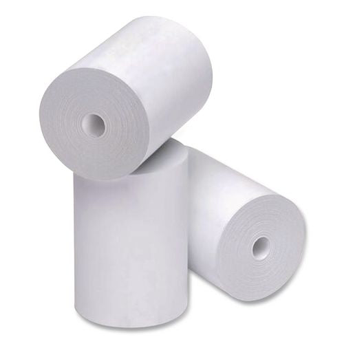Image of Iconex Direct Thermal Printing Paper Rolls, 0.45" Core, 2.25" X 85 Ft, White, 50/carton